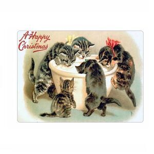 Vintage Christmas Cats Magnet